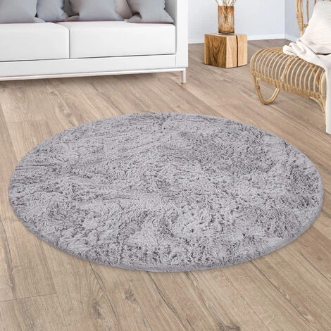Paco Home Shaggy Tapis De Salon Poils Longs Fausse Fourrure Fourrure Moelleux Argenté Gris 140x200 Cm 2 Paco Home Shaggy Tapis De Salon Poils Longs Fausse Fourrure Fourrure Moelleux Argenté Gris 140x200 Cm – Image 2