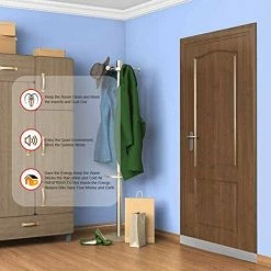 Boudin De Porte EXTSUD Isolant Calfeutrage De Bas De Porte En Souple Silicone Anti Froid Anti Souris Anti Cafard - Gris - 100cmx5cm -Tapis et paillasson Soldes 54910591 4