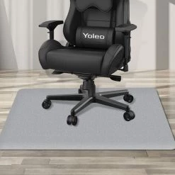 Yoleo Tapis Protège-Sol, Tapis Pour Chaise De Bureau, Protecteur De Sol Durs,Haute Résistance Aux Impacts, Antidérapant-Bleu (114_x_135_cm)