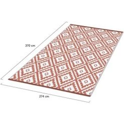 IDMARKET Tapis Extérieur BAHAMAS Terracotta 270 X 370 CM -Tapis et paillasson Soldes 54994256 5