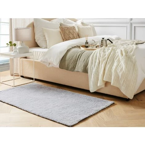 BELIANI Tapis En Tissu Gris 150x80cm - Gris 2 BELIANI Tapis En Tissu Gris 150x80cm - Gris – Image 2