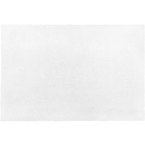 BELIANI Tapis En Tissu Blanc 200x140cm - Blanc 1 BELIANI Tapis En Tissu Blanc 200x140cm - Blanc