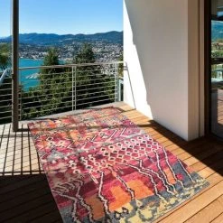 JADOREL Tapis Exterieur 120x170 Cm Rectangulaire EXT FESA Multicolore Terrasse, Jardin Adapté Au Chauffage Par Le Sol - Multicolore