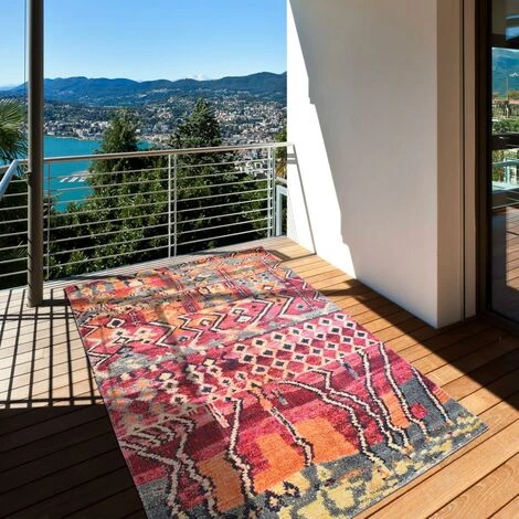 JADOREL Tapis Exterieur 120x170 Cm Rectangulaire EXT FESA Multicolore Terrasse, Jardin Adapté Au Chauffage Par Le Sol - Multicolore 1 JADOREL Tapis Exterieur 120x170 Cm Rectangulaire EXT FESA Multicolore Terrasse, Jardin Adapté Au Chauffage Par Le Sol - Multicolore