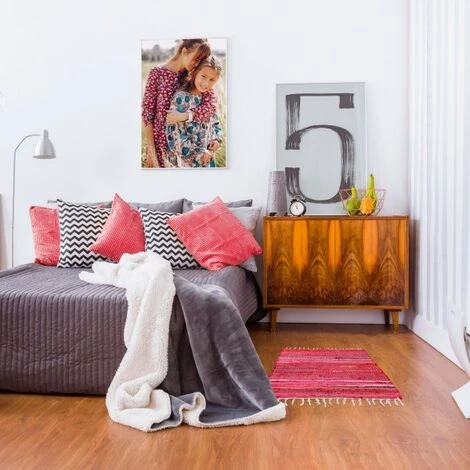 JARDIBRICODECO Tapis à Franges En Nuances De Rouge 2 JARDIBRICODECO Tapis à Franges En Nuances De Rouge – Image 2