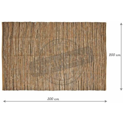 AUBRY GASPARD Tapis En Coton Recyclé Et Cuir 300 X 200 Cm Multicolore - Multicolore 3 AUBRY GASPARD Tapis En Coton Recyclé Et Cuir 300 X 200 Cm Multicolore - Multicolore – Image 3