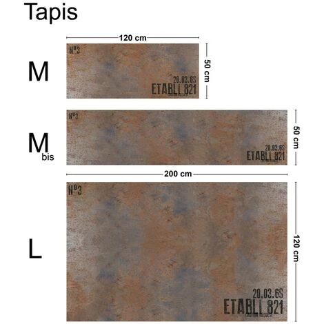 99DÉCO Full Metal | Tapis Vinyle Imprimé, Style Industriel FULL METAL – L120xH50cm 99deco 4 99DÉCO Full Metal | Tapis Vinyle Imprimé, Style Industriel FULL METAL – L120xH50cm 99deco – Image 4