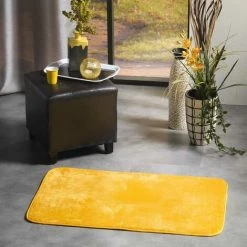 1001KDO POUR LA MAISON Tapis 50x80cm Flanoux Jaune -Tapis et paillasson Soldes 55500774 3