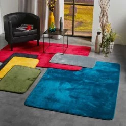 1001KDO POUR LA MAISON Tapis 50x80cm Flanoux Jaune -Tapis et paillasson Soldes 55500774 4