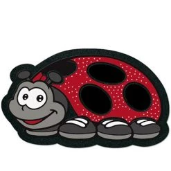 1001KDO POUR LA MAISON Tapis D'entree Demi Lune Coccinelle