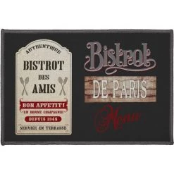 1001KDO POUR LA MAISON Tapis Multi-usage 40x60cm Bistrot Des Amis