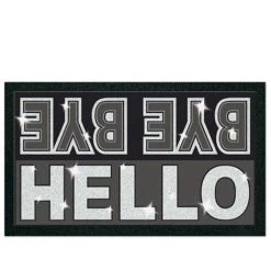 1001KDO POUR LA MAISON Tapis Multiusage Glitter Hello Bye Bye