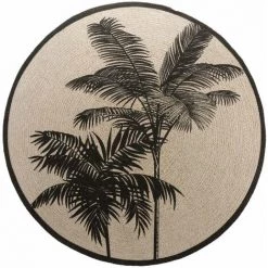 1001KDO POUR LA MAISON Tapis Rond Tropicale Nature