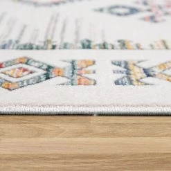 Paco Home Tapis De Salon Tapis Poils Ras Motif Diamant Boho Moderne Pastel Avec Bordure 60x100 Cm -Tapis et paillasson Soldes 55576280 3