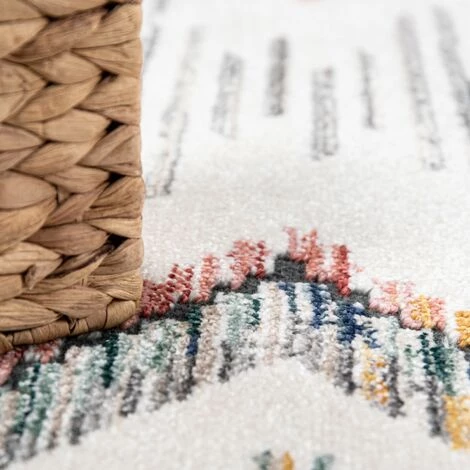 Paco Home Tapis Salon Tapis Poils Ras Moderne Diamant Scandinave Boho Pastel Avec Bordure 60x100 Cm 4 Paco Home Tapis Salon Tapis Poils Ras Moderne Diamant Scandinave Boho Pastel Avec Bordure 60x100 Cm – Image 4