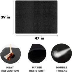 TINOR Tapis De Cheminée Anti Feu - Tapis Barbecue Sol - Tapis De Grill - Tapis Ignifuge Devant De Cheminee - Protecteur De Sol Pour Poêle, Cheminée, Barbecue Et Grill 100X120CM 7 TINOR Tapis De Cheminée Anti Feu - Tapis Barbecue Sol - Tapis De Grill - Tapis Ignifuge Devant De Cheminee - Protecteur De Sol Pour Poêle, Cheminée, Barbecue Et Grill 100X120CM -Tapis et paillasson Soldes 55576874 3