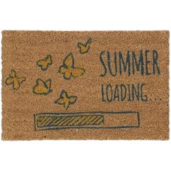 Relaxdays Paillasson Coco, Summer Loading, 40x60 Cm, Tapis Résistant Aux Intempéries, Intérieur, Extérieur, Coloré