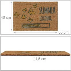 Relaxdays Paillasson Coco, Summer Loading, 40x60 Cm, Tapis Résistant Aux Intempéries, Intérieur, Extérieur, Coloré -Tapis et paillasson Soldes 55579065 5