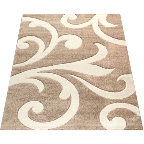 Paco Home Tapis De Créateur Aux Contours Découpés Moderne En Beige Crème 200x290 Cm 5 Paco Home Tapis De Créateur Aux Contours Découpés Moderne En Beige Crème 200x290 Cm – Image 5