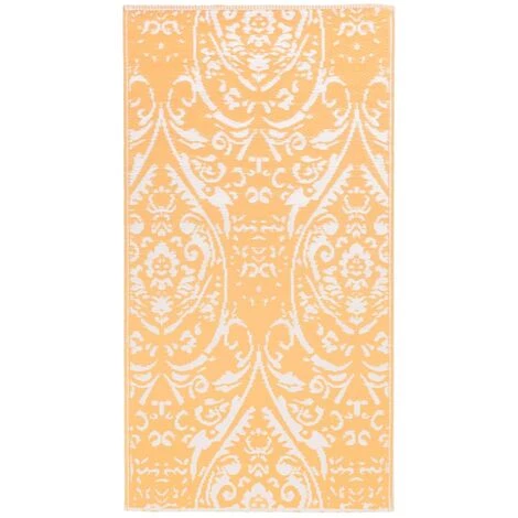 INLIFE Tapis D'extérieur Orange Et Blanc PP 80x150 Cm 1 INLIFE Tapis D'extérieur Orange Et Blanc PP 80x150 Cm