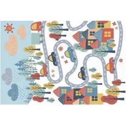 OZAIA Tapis Vinyle Pour Enfant CAMINI - 120 X 180 Cm - Multicolore - Multicolore