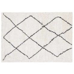 OZAIA Tapis Style Berbère LIGHT B - Beige Et Noir - 80 X 150 Cm - Noir, Ivoire