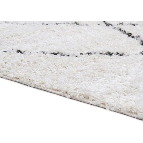 OZAIA Tapis Style Berbère LIGHT B - Beige Et Noir - 80 X 150 Cm - Noir, Ivoire 4 OZAIA Tapis Style Berbère LIGHT B - Beige Et Noir - 80 X 150 Cm - Noir, Ivoire – Image 4