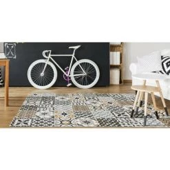 OZAIA Tapis Effet Carreaux De Ciment ORNICO - 120 X 170 Cm - Multicolore - Multicolore