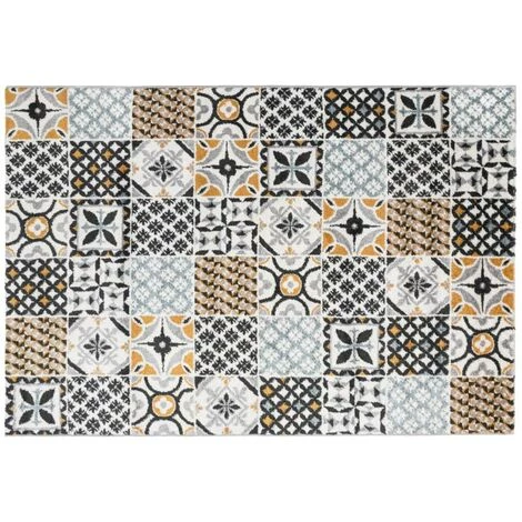 OZAIA Tapis Effet Carreaux De Ciment ORNICO - 120 X 170 Cm - Multicolore - Multicolore 2 OZAIA Tapis Effet Carreaux De Ciment ORNICO - 120 X 170 Cm - Multicolore - Multicolore – Image 2
