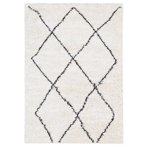 OZAIA Tapis Style Berbère LIGHT B - Beige Et Noir - 135 X 190 Cm - Noir, Ivoire 5 OZAIA Tapis Style Berbère LIGHT B - Beige Et Noir - 135 X 190 Cm - Noir, Ivoire – Image 5