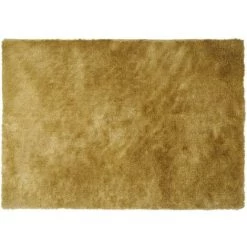 OZAIA Tapis Shaggy à Poils Longs GLITTER - 120 X 170 Cm - Doré - Doré