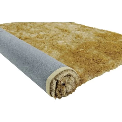 OZAIA Tapis Shaggy à Poils Longs GLITTER - 120 X 170 Cm - Doré - Doré 5 OZAIA Tapis Shaggy à Poils Longs GLITTER - 120 X 170 Cm - Doré - Doré – Image 5