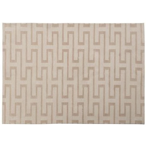 OZAIA Tapis Tissé Jacquard Effet Fait Main MALEK - 200 X 290 Cm - Beige Clair - Crème 1 OZAIA Tapis Tissé Jacquard Effet Fait Main MALEK - 200 X 290 Cm - Beige Clair - Crème