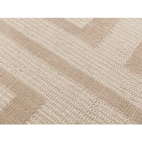 OZAIA Tapis Tissé Jacquard Effet Fait Main MALEK - 200 X 290 Cm - Beige Clair - Crème 4 OZAIA Tapis Tissé Jacquard Effet Fait Main MALEK - 200 X 290 Cm - Beige Clair - Crème – Image 4