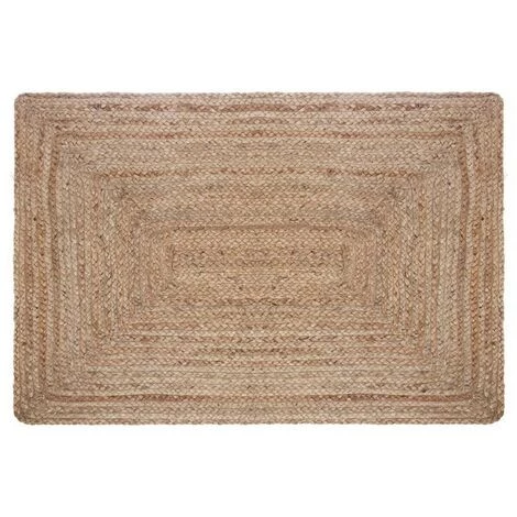 Tapis Jute Rectangulaire 60x90cm - Beige - SILUMEN 1 Tapis Jute Rectangulaire 60x90cm - Beige - SILUMEN