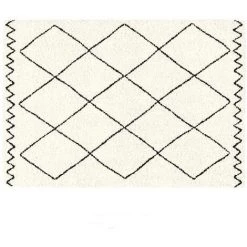 FALSE Tapis Berbère 120 X 170cm Losange Beige - Beige - SILUMEN