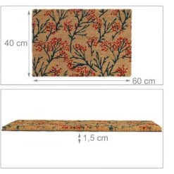 Relaxdays Paillasson Coco, Motif Avec Branches, 40x60 Cm, Tapis De Porte Antidérapant, Intérieur, Extérieur, Coloré -Tapis et paillasson Soldes 56387728 5