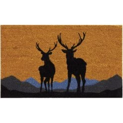 AUBRY GASPARD Paillasson Cerfs En Coco Marron - Marron