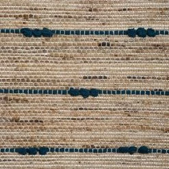 ATMOSPHERA, CRÉATEUR D'INTÉRIEUR Tapis Jute 60x90 Cm Ray Bleu Canard - Bleu -Tapis et paillasson Soldes 56526841 3