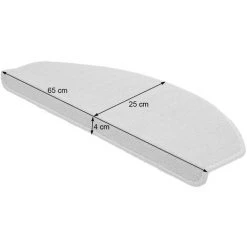 DéCOSHOP26 Lot De 15 Tapis D'escalier Protection D'escalier Antidérapant 65x25cm Semi-circulaire Gris - Gris 8 DéCOSHOP26 Lot De 15 Tapis D'escalier Protection D'escalier Antidérapant 65x25cm Semi-circulaire Gris - Gris -Tapis et paillasson Soldes 56550507 4