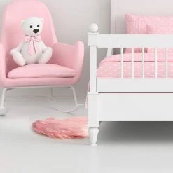 MACARON Fausse Peau Mouton Rose (Lot De 2) 40 X 30 CmTapis Tout Doux En Forme De Coeur Rose Pour Salon, Chambre, Canapé, Sol, Nurserie Et Autres LO-Ron -Tapis et paillasson Soldes 56570555 4