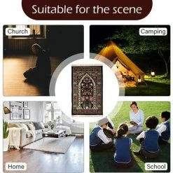 MACARON Tapis De Prière Musulmans, Muslim Prayer Rug, Tapis De Prière épais Rectangulaire En Polyester Pour La Méditation Et Le Pèlerinage (marron)LO-Ron 9 MACARON Tapis De Prière Musulmans, Muslim Prayer Rug, Tapis De Prière épais Rectangulaire En Polyester Pour La Méditation Et Le Pèlerinage (marron)LO-Ron -Tapis et paillasson Soldes 56570561 5