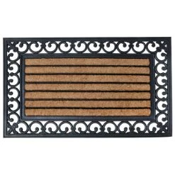 Paillasson Caoutchouc Coco 75x45 Cm. Brun. Marque : Esschert Design. Réf. : RB108 - Brun