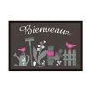 BTB BENOIT TAPIS BROSSE TAPIS ANTI POUSSIERE POLYAMIDE 40X60CM 5MM BIENVENUE ROSE