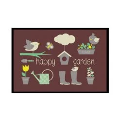 BTB BENOIT TAPIS BROSSE TAPIS ANTI POUSSIERE POLYAMIDE 40X60CM 5MM HAPPY GARDEN