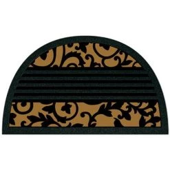 1001KDO POUR LA MAISON Tapis D'entree Demi Lune Floreale