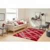 Tapis Shaggy Doux Oslo 668 - Rouge - 100% Polyester - 80 X 150 Cm - Intérieur - NAZAR