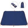 SUPERSELLER 2-en-1 Camping Couverture Pique-nique Sol Bâche Voyage Randonnée Plage Parc Tapis De Sol Hydrofuge Camping Sac De Rangement - Bleu