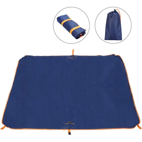 SUPERSELLER 2-en-1 Camping Couverture Pique-nique Sol Bâche Voyage Randonnée Plage Parc Tapis De Sol Hydrofuge Camping Sac De Rangement - Bleu 1 SUPERSELLER 2-en-1 Camping Couverture Pique-nique Sol Bâche Voyage Randonnée Plage Parc Tapis De Sol Hydrofuge Camping Sac De Rangement - Bleu