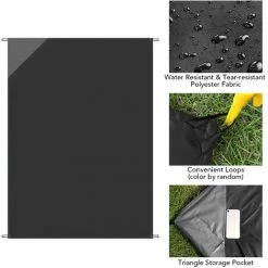 SUPERSELLER Tapis De Camping Ultra-léger Résistant à L'eau Avec Poche Triangulaire Tapis De Plage Sans Sable Couverture De Pique-nique Couverture De Plage Anti-sable , Rouge - Rouge -Tapis et paillasson Soldes 56806811 4